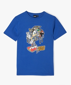 GEMO Tee-shirt à manches courtes avec motif garçon - Sonic the hedgehog bleu standard