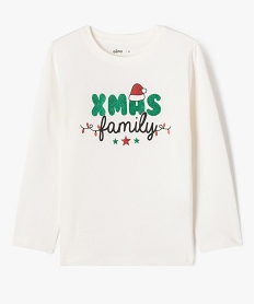 GEMO Tee-shirt manches longues spécial Noël garçon Blanc