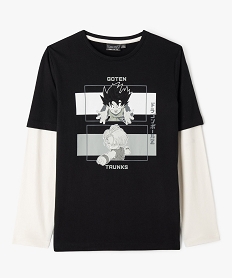 GEMO Tee-shirt manches longues effet 2 en 1 garçon - Dragon Ball Z Noir