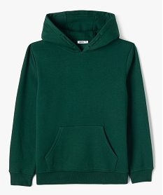 GEMO Sweat molletonné à capuche garçon vert vif
