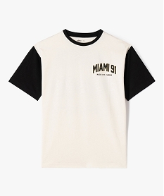 GEMO Tee-shirt à manches courtes imprimé garçon beige standard