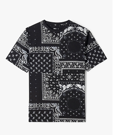 GEMO Tee-shirt à manches courtes imprimé garçon noir vif