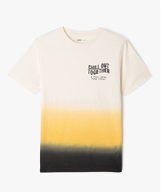 GEMO Tee-shirt manches courtes tie-and-dye garçon jaune standard