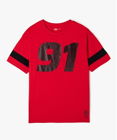 GEMO Tee-shirt de sport à manches courtes avec inscription garçon rouge standard
