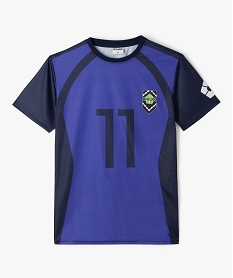 GEMO Tee-shirt de foot à manches courtes garçon - Bluelock bleu standard