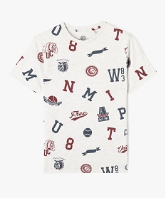 GEMO Tee-shirt manches courtes avec inscriptions garçon - Camps United gris standard
