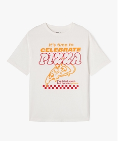 GEMO Tee-shirt manches courtes à motif fun garçon blancimprime