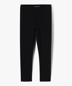 GEMO Legging long uni résistant en coton stretch fille noir standard