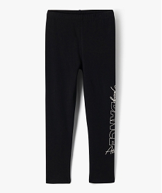 GEMO Legging long taille élastiquée avec inscription fille noir standard