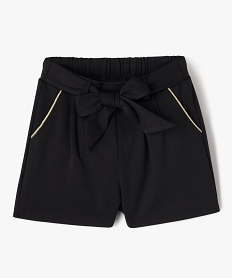 GEMO Short chic avec liserés scintillants fille Noir