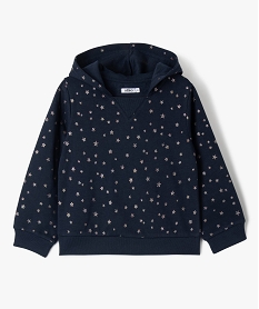 GEMO Sweat à capuche avec encolure élastiquée fille navy