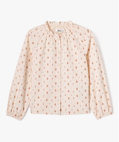 GEMO Chemise à manches longues en velours côtelé fille Beige