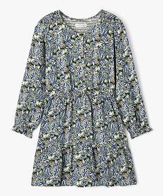 GEMO Robe manches longues fluide à fleurs fille - LuluCastagnette Vert