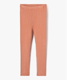 GEMO Pantalon leggings en maille côtelée fille rose standard