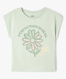 GEMO Tee-shirt à manches courtes coupe large fille Vert