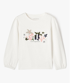 GEMO Tee-shirt manches longues brodé fille - LuluCastagnette Beige