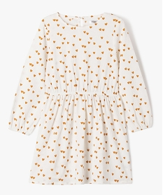 GEMO Robe manches longues à motifs fleuris fille Multicolore