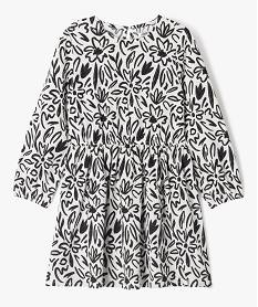 GEMO Robe manches longues à motifs fleuris fille Multicolore