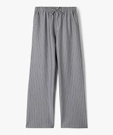 GEMO Pantalon large et fluide à rayures fille Gris