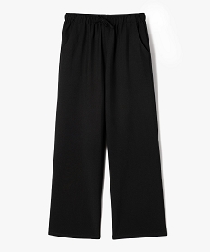 GEMO Pantalon wide leg fluide fille noir standard