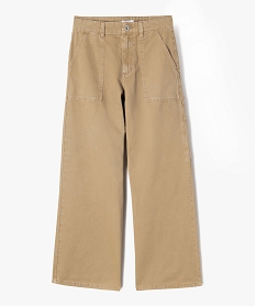 GEMO Pantalon wide leg multi-poches fille beige standard
