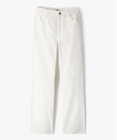 GEMO Jean Straight taille ajustable fille blanc chine