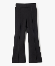 GEMO Pantalon en maille extensible coupe flare fille noir standard