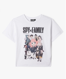 GEMO Tee-shirt à manches courtes à motif manga fille - Spy x Family blanc standard