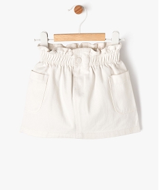 GEMO Jupe en jean avec taille élastique bébé fille Beige