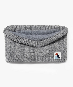 GEMO Echarpe snood à torsades doublure polaire bébé garçon gris standard