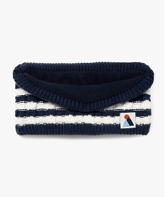 GEMO Echarpe snood à torsades doublure polaire bébé garçon Bleu