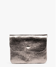 GEMO Porte-monnaie à rabat forme compacte femme Gris