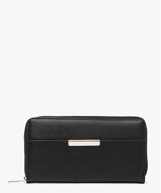 GEMO Portefeuille rigide fermeture zippée femme noir standard