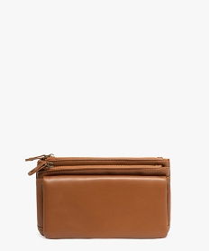 GEMO Portefeuille souple multi-poches femme Orange