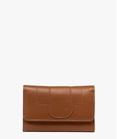 GEMO Portefeuille compact avec surpiqûres femme Orange