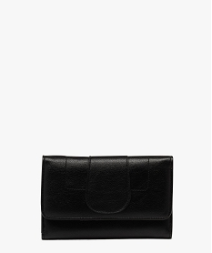 GEMO Portefeuille compact avec surpiqûres femme noir standard