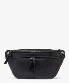 GEMO Sac banane avec bandoulière amovible femme noir standard