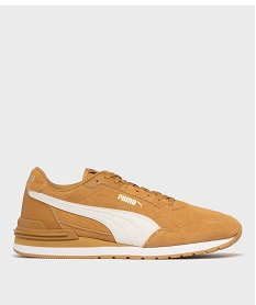 GEMO Baskets basses ST Runner V4 en cuir suédé homme - Puma Brun