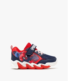 GEMO Baskets multicolores avec semelle lumineuse garçon - Spiderman Bleu
