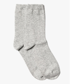 GEMO Chaussettes hautes en maille douce femme gris standard