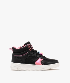 GEMO Baskets montantes avec lacets décorés de perles fille noir standard