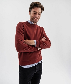 GEMO Sweat avec intérieur molletonné homme Rouge