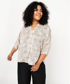 GEMO Blouse imprimée manches chauve-souris femme grande taille Imprimé