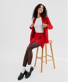GEMO Jupe short fendue sur l’avant femme Rouge