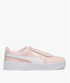 GEMO Baskets fille bicolores à lacets - Puma Carina Rose