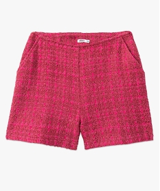 short femme aspect tweed coupe ample roseL027601_4
