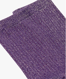 chaussettes femme unies pailletees violet chaussettesL357501_2