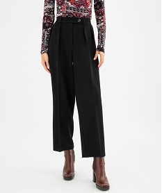 GEMO Pantalon à pinces longueur 78ème femme Noir