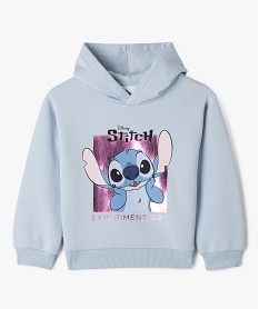 GEMO Sweat à capuche imprimé Stitch brillant fille - Disney bleu standard