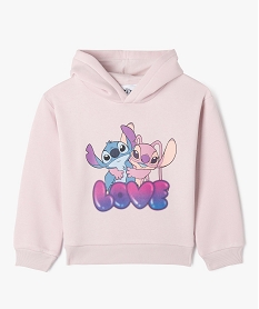 GEMO Sweat à capuche fille avec motif Stitch et Angel - Disney violet standard
